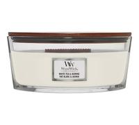 WoodWick Bougie parfumée Ellipse – Thé blanc & jasmin – Mèche crépitante – 454 g