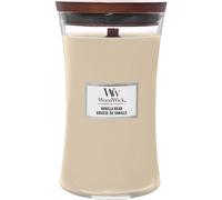 WoodWick Bougie parfumée moyenne – mèche en bois crépitante – Gousse de vanille – jusqu'à 20 h