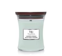 WoodWick Sagewood & Seagrass Medium Jar bougie en cire Rond Turquoise 1 pièce(s)