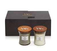 Woodwick Fireside & Linen coffret cadeau avec mèche en bois (gift box)