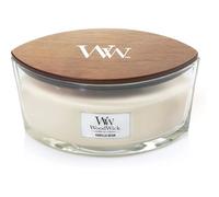 Woodwick Ellipse bougie parfumée avec mèche qui crépite, Gousse de vanille, Temps de combustion jusqu`à 50 heures -
