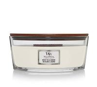 Woodwick White Tea & Jasmine bougie parfumée avec mèche en bois (hearthwick) 453.6 g