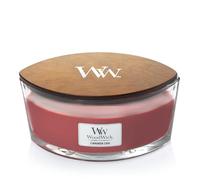 WoodWick Bougie parfumée Ellipse – Cannelle Chai – Mèche crépitante – Jusqu'à 50 h