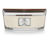 WoodWick Ellipse Bougie parfumée | Linge frais | avec mèche crépitante | Durée de combustion : jusqu’à 50 heures