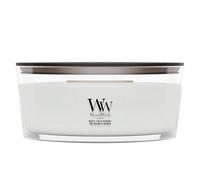 WoodWick Ellipse Bougie parfumée | Thé blanc & Jasmin | avec mèche crépitante | Durée de combustion : jusqu'à 50 heures