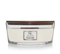 WoodWick Bougie parfumée Ellipse – Thé blanc & jasmin – Mèche crépitante – 454 g