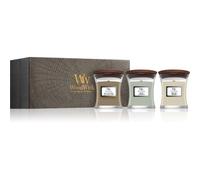 WoodWick Coffret cadeau Fireside, White Teak et Sand & Driftwood – 3 x 85 g