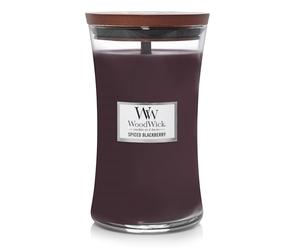 WoodWick grande bougie jarre parfumée avec mèche PluswickMûre épicée