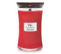 WoodWick grande bougie parfumée en jarre avec mèche qui crépite, Baies pourpres, Temps de combustion jusqu'à 130 heures