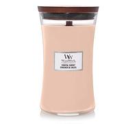 WoodWick grande bougie parfumée en jarre avec mèche qui crépite | Coucher de soleil | Temps de combustion jusqu'à 130 heures