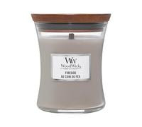 WoodWick jarre parfumée moyenne avec mèche en bois crépitante - Au Coin du Feu - Jusqu'à 60 heures de combustion