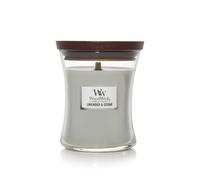 Woodwick Medium Sherglass Candle Lavender & Cedar parfum Crackles alors qu'il brle un mlange de soja premium 9,7 oz parfait pour les cadeaux