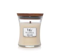 Woodwick Medium Sherglass Candle Vanille Barian - Melange de soja premium Wax Pluswick Innovation Wood Wick Perfectionne pour les cadeaux et le d