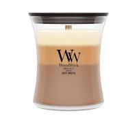 WoodWick Medium Trilogy Douceur Café Bougie, Cire, Marron/Beige, 10 x 10 x 11 cm