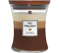 WoodWick Trilogy bougie jarre moyenne parfumée avec mèche Pluswick, Café gourmand
