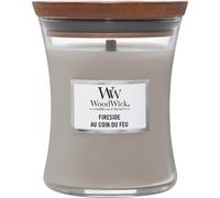 WoodWick bougie parfumée moyenne avec mèche en bois crépitante | Au Coin du Feu | Jusqu'à 60 heures de combustion
