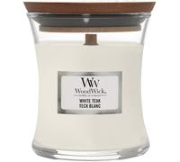 Woodwick White Teak bougie parfumée avec mèche en bois 85 g