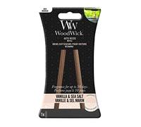 Woodwick recharges de brins diffuseurs pour voiture | Désodorisant pour voiture | Vanilla & Sea Salt | Jusqu'à 30 jours de parfum | 2 recharges