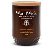 WoodWick ReNew Bougie parfumée avec mèche crépitante | Bougie Encens et Myrrhe grand format | Cire végétale mélangée à base de soja et de noix de coco | Cadeaux parfaits pour femmes