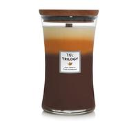 WoodWick Trilogy grande bougie jarre parfumée avec mèche Pluswick, Café gourmand