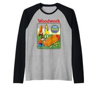Woodwork Coffin Sarcastic Retro Vintage Funny Adult Humor Manche Raglan