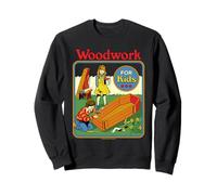 Woodwork Coffin Sarcastic Retro Vintage Funny Adult Humor Sweatshirt