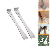 Woodworker’s Multi-Purpose Magic, Stainless Steel Pry Bar Scraper Set, Mini Pry Bar Scraper Tool, Multifunctional Nail Puller Small Flat Pry Bar for Pulling, Prying, Scraping (2pcs,Silver)