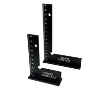 Woodworking 90 Degree Right Angle Square Ruler with Stand - Measuring Tool 100x70+150x100