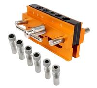 Woodworking Doweling Jig - Adjustable Width Drill Guide, Precision Centering Tool, Widen Dowel Locator, Durable Metal Jig | Power Tool Accessory For Accurate Hole Drilling, Carpentry DIY Workshop