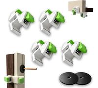 Woodworking Filler Board Installation Clamp, Adjustable Scribe Jig Tool, Adjustable Corner Tool, Spring-loaded Anti-slip Rubber Pads, One-click Tightening Design, For Cabinet, Wardrobe, Shelf DIY，4pc