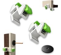 Woodworking Filler Board Installation Clamp, Adjustable Scribe Jig Tool, Adjustable Corner Tool, Spring-loaded Anti-slip Rubber Pads, One-click Tightening Design, For Cabinet, Wardrobe, Shelf DIY，2pc