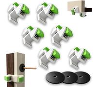 Woodworking Filler Board Installation Clamp, Adjustable Scribe Jig Tool, Adjustable Corner Tool, Spring-loaded Anti-slip Rubber Pads, One-click Tightening Design, For Cabinet, Wardrobe, Shelf DIY，6pc