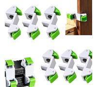 Woodworking Filler Board Installation Clamp, Dual-Sided Spring, Repeatable Alignment Scribe Jig Clamps with Gasket, Operable with One Hand for Kitchen Filler & Cabinet Carcass，6pc