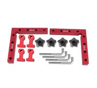 Woodworking Right Angle Clips 90 Degree | 4 Sizes 9-40mm Thickness Aluminum Alloy | L Shape Fixing Clamps for Cabinets/Frames/Welding | Carpenter Tools with Ruler (140X140mm)