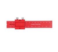 Woodworking Ruler 160mm | Anodized Aluminum Alloy Slide Stop Marking Tool | Metric/Inch Dual Scale Accurate | Multi - Functional Measuring & Layout Ruler