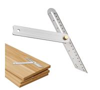 Woodworking Ruler - Precise Adjustable Angle | T Shape Woodworking Scriber Marking Tool | Stainless Steel Bevel Ruler for Home Renovation Furniture Building Modeling Projects Woodworkers