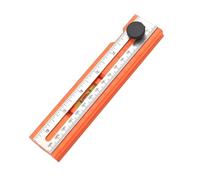 Woodworking Ruler Ruler - Guide réglable avec marquages d'angle 15 ° à 90 ° - Niveau à bulle et marqueurs de points fixes - Outil de travail du bois compact