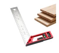 Woodworking Square Ruler - Right Angle Measuring Layout Ruler | 90 Degree Carpenter Square | Multifunctional For Cabinets Cupboard Closet Wardrobe Chair Table Construction Carpentry Projects