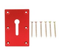 Woodworking Table Fixture Plate | Locking Pliers Mounting Tool for Woodworking Table/Workbench/DIY Projects | 6 Screw Holes, 6061 Aluminum Alloy, Anodized Finish (Red)