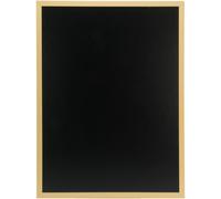 Securit Tableau noir Woody – 60 x 80 cm, double face, cadre bois laqué teck, marqueur craie liquide