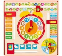 Woody Calendrier polyvalent avec horloge CZ