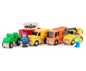 Woody Ensemble de véhicules Utilitaires en Bois