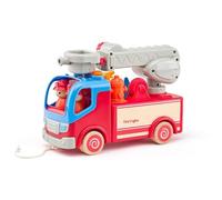 Woody Grand Camion de Pompier - Jouet en Bois avec lumière et Son