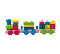 WOODY Train de marchandises pliant en bois - deux wagons