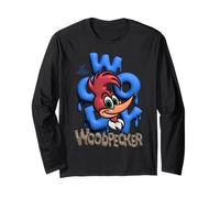 Woody Woodpecker Blue Graffiti Pop Style Manche Longue