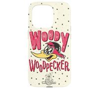 Woody Woodpecker Wood Carved Style Logo Coque pour iPhone 15 Pro