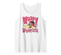 Woody Woodpecker Wood Carved Style Logo Débardeur