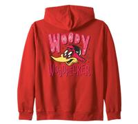 Woody Woodpecker Wood Carved Style Logo Sweat à Capuche