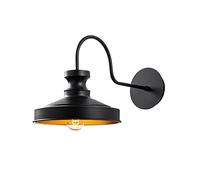 Toilinux - Applique d'intérieur Vintage - Diam. 22 cm - Noire Noir G