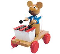 Mimi Souris À Tirer Avec Xylophone En Bois Jeu À Promener